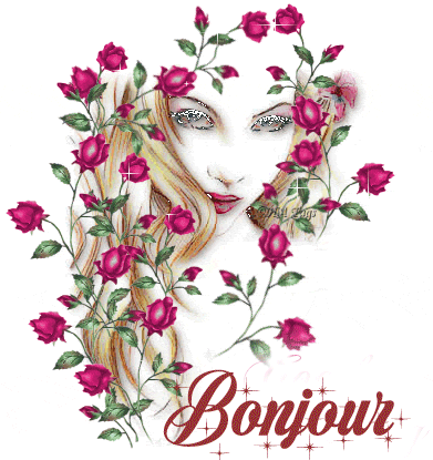 Gif animé bonjour glamour